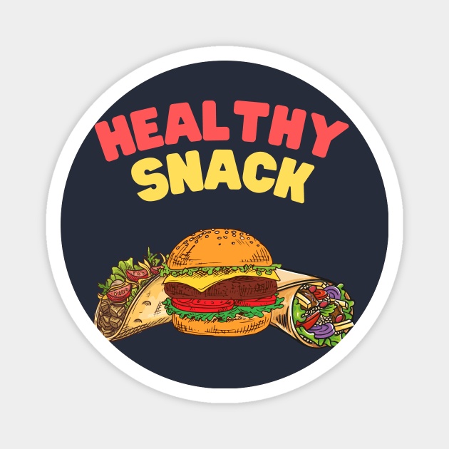 Slightly Wrong Healthy Snack Fast Food Magnet by waltzart